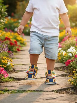 BOYZ N GALZ - Navy Blue Round Toe Sandals