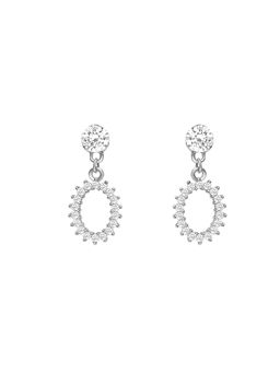 GIVA - 925 Sterling Silver Nikitas Hollow Zircon Drop Studs for women(One Size)