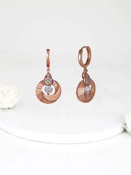 GIVA - 925 Sterling Silver Rose Gold Halo Earrings for women(One Size)