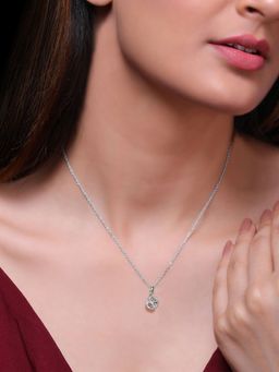 GIVA - 925 Sterling Silver Cherry Pink Heart Cube Pendant with Link Chain for women