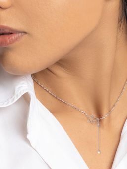 GIVA - 925 Sterling Silver STAR Drop Necklace for women(ADJUSTABLE)