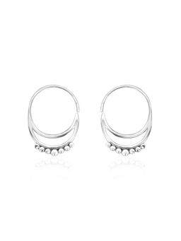GIVA - AVNI by Oxidised Silver Classic Dual Hoop earring for women(One Size)