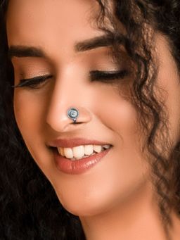 GIVA - AVNI by Oxidised Wheel Nose Pin (Clip on) for women