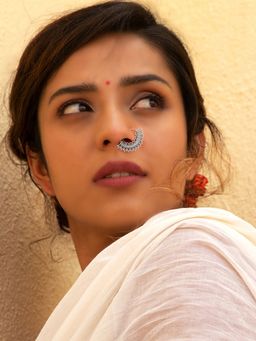 GIVA - AVNI by Oxidised Silver Banjaran Nose Pin for women