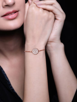 GIVA - Sterling silver Rose Gold Sunshine Bracelet for women(ADJUSTABLE)