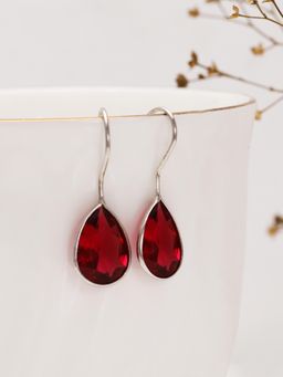 GIVA - Sterling Silver Cherry Pink Petal Earrings for women(One Size)