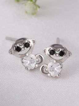 GIVA - Sterling Silver Charming Monkey Earrings for women(One Size)