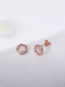 GIVA - Sterling Silver Rose Gold Star Earrings For Women(One Size)