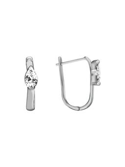 GIVA - Sterling Silver Zircon Drop Cylinder Hoops For Women(One Size)
