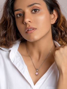 GIVA - AVNI by Oxidised Silver October Star Pendant with Box Chain For Women(One Size)