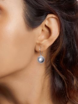 GIVA - Avni by Giva Oxidised Silver Pearl Dangle Earrings for Women(One Size)