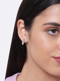 GIVA - Sterling Silver Shimmer Heart Stud Earrings for Women(One Size)