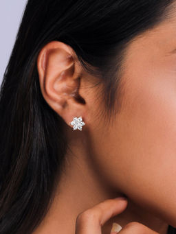 GIVA - Sterling Silver Sphere Mountain Studs for Women(One Size)