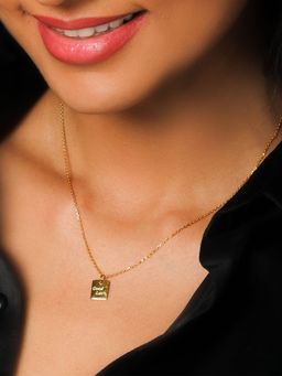 GIVA - Sterling Silver Anushka Sharma Golden Radiant Sunrise Necklace for Women(ADJUSTABLE)