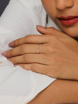 GIVA - Sterling Silver Wine Twirling Petal Ring for Women(ADJUSTABLE)