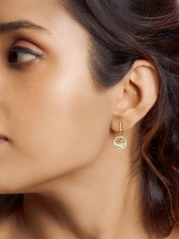 GIVA - 925 Sterling Silver Golden Swan Lake Drop Earrings For Girls And Women