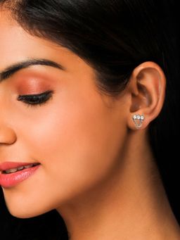 GIVA - 925 Sterling Silver Triad Chain Earrings For Girls And Women