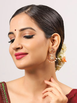 GIVA - 925 Sterling Silver Golden Chand Bali Swan Earrings For Girls And Women