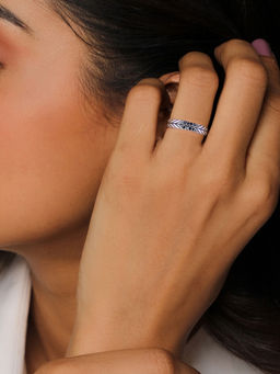 GIVA - 925 Sterling Silver Intricate Leaf Ring For Girls And Women