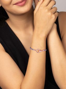 GIVA - Sterling Silver Rose Gold Glitz Grey Bracelet for Women And girls