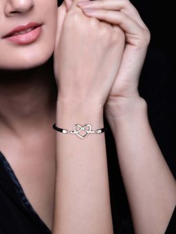 GIVA - Sterling Silver Into You Black Bracelet for Women And girls