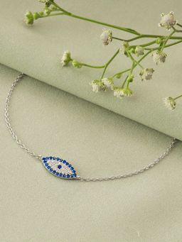 GIVA - Sterling Silver Blue Evil Eye Bracelet for girls and Womens