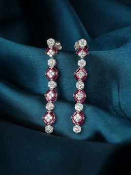 GIVA - Sterling Silver Magenta Magic Earrings for girls and Womens