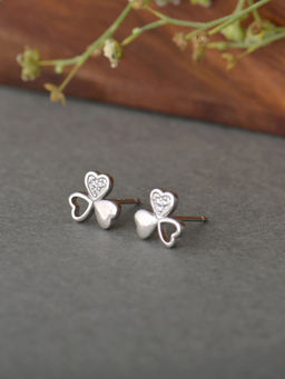 GIVA - Sterling Silver Floral Hearts Earrings for Women and Girls
