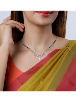 GIVA - Sterling Silver Zircon Drop Mangalsutra for Women and Girls