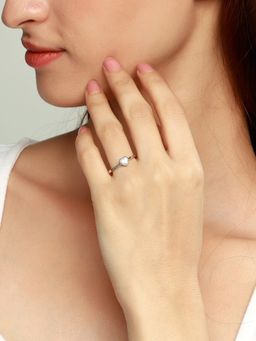GIVA - Sterling Silver Zircon Heart Ring for girls and Womens