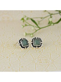 GIVA - Sterling Silver Squared Stone Studs for Womens and Girls