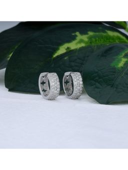 GIVA - Sterling Silver Glittering Huggies Earrings for Girls and Womens