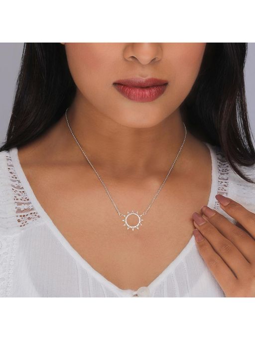 GIVA Sterling Silver Sunshine Necklace for Girls and Womens