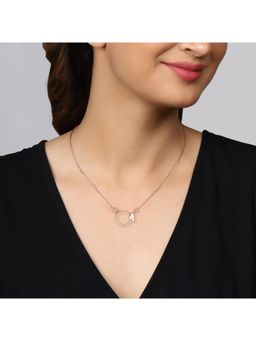 GIVA - Sterling Silver Rose Gold Ring Necklace For Girls and womens
