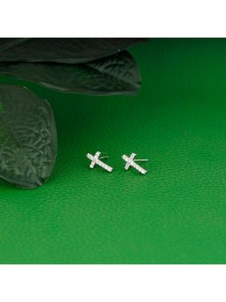 GIVA - Sterling Silver Zircon Cross Stud Earrings for Girls and Womens