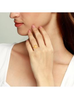 GIVA - Sterling Silver Golden Rising Sun Ring for Girls and Womens