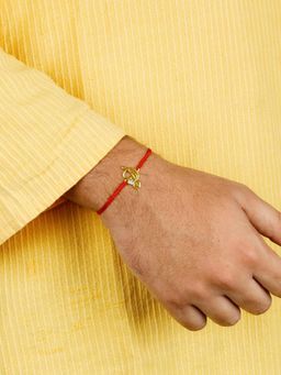 GIVA - 925 Sterling Silver Golden Protection Rakhi