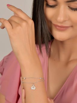 GIVA - Sterling Silver Duchess Studded Bracelet for Girls and Womens