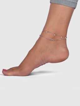 GIVA - Sterling Silver Infinity Anklet for Girls and Womens