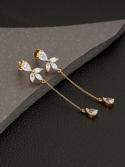 GIVA - Sterling Silver Golden Blossom Earrings for Girls and Womens