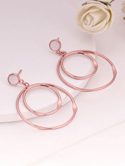 GIVA - Sterling Silver Rose Gold Hoops Of Love Earrings for Women And Girls