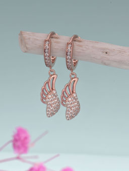 GIVA - Sterling Silver Rose Gold Heart In Your Hand Earrings for Women And Girls