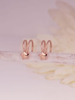 GIVA - Sterling Silver Rose Gold Polaris Ear Cuffs for Women And Girls