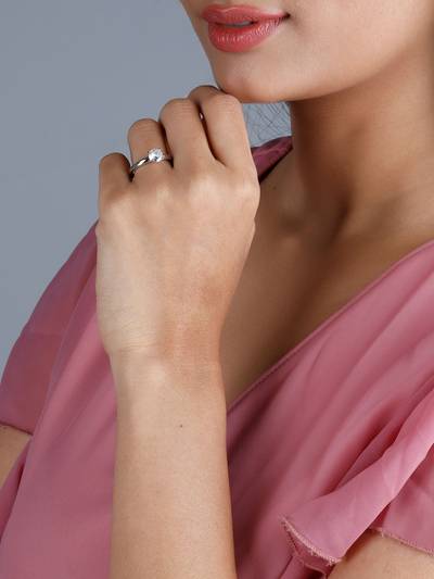 Sterling Silver Zircon One-In-A-Million Ring For Women And Girls