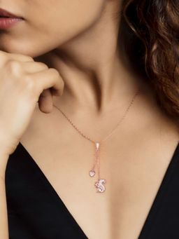 GIVA - Sterling Silver Rose Gold Energy Squirrel Necklace For Women And Girls