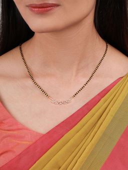 GIVA - Sterling Silver Golden Morning Glory Mangalsutra For Women And Girls