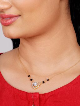 GIVA - Sterling Silver Golden Love Of Life Mangalsutra For Women And Girls