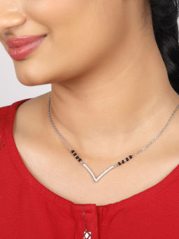 GIVA - Sterling Silver Apex Of Love Mangalsutra For Women And Girls