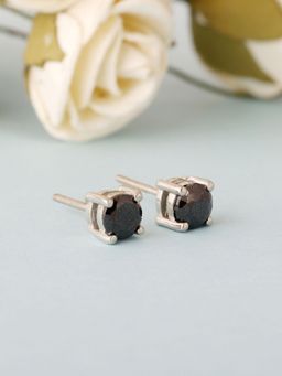 GIVA - Sterling Silver Black Lover Stud Earrings For Women And Girls