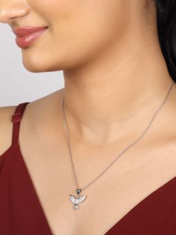 GIVA - Sterling Silver Flight Of Freedom Pendant With Link Chain For Women And Girls